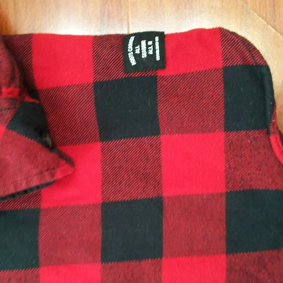 Roots Park Plaid Shirt Red Black - Picture 9 of 11